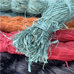 Rainbow Coloured Raffia Hank 250g Light Blue_2